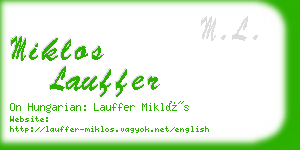 miklos lauffer business card